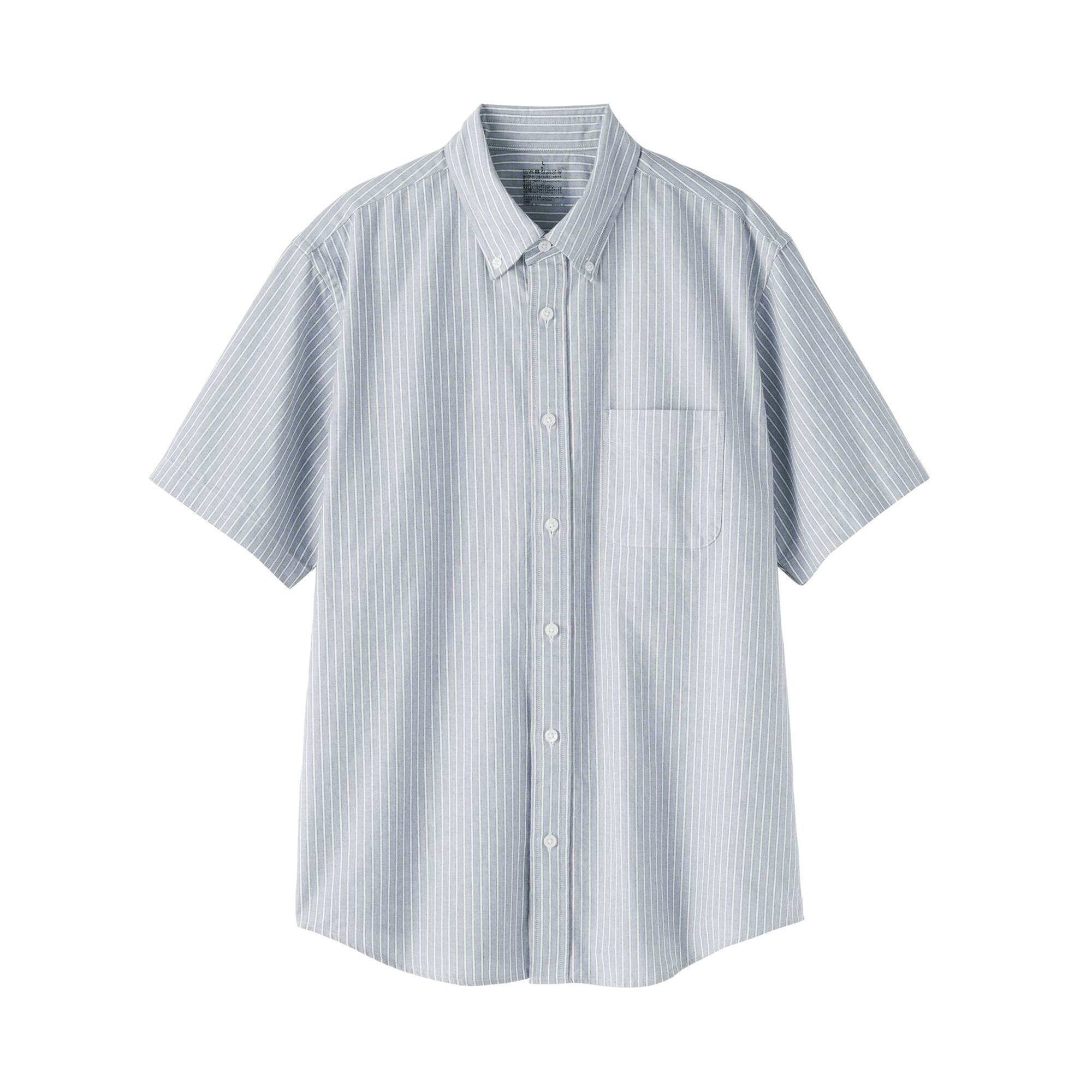 紳士　洗いざらしオックスボタンダウン半袖シャツ