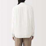 紳士　カポック混二重ガーゼスタンドカラー長袖シャツ（ＯＳ）