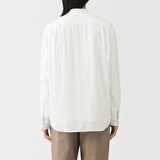 紳士　カポック混二重ガーゼスタンドカラー長袖シャツ（ＯＳ）