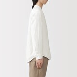 紳士　カポック混二重ガーゼスタンドカラー長袖シャツ（ＯＳ）