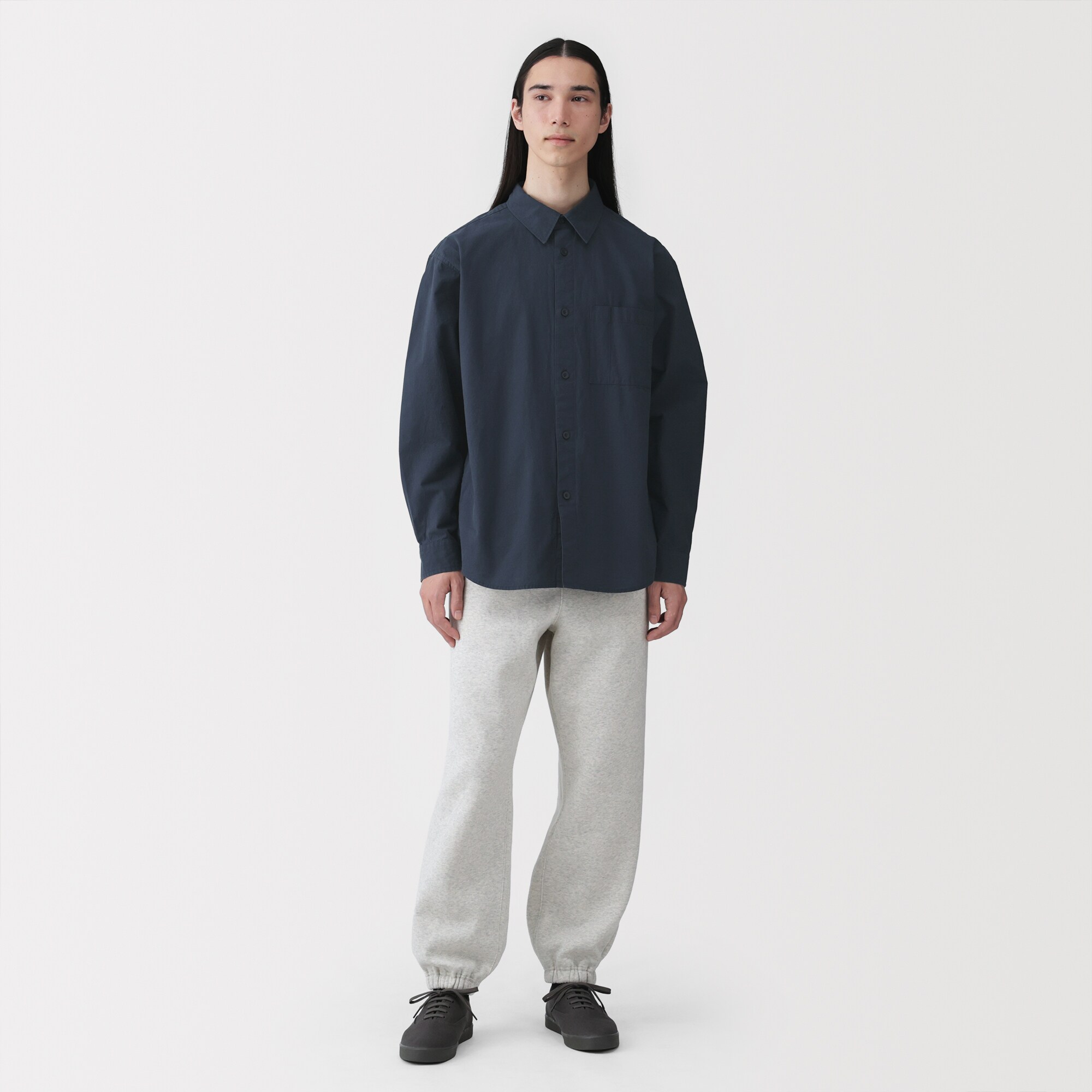 紳士　洗いざらしブロードオーバーシャツ