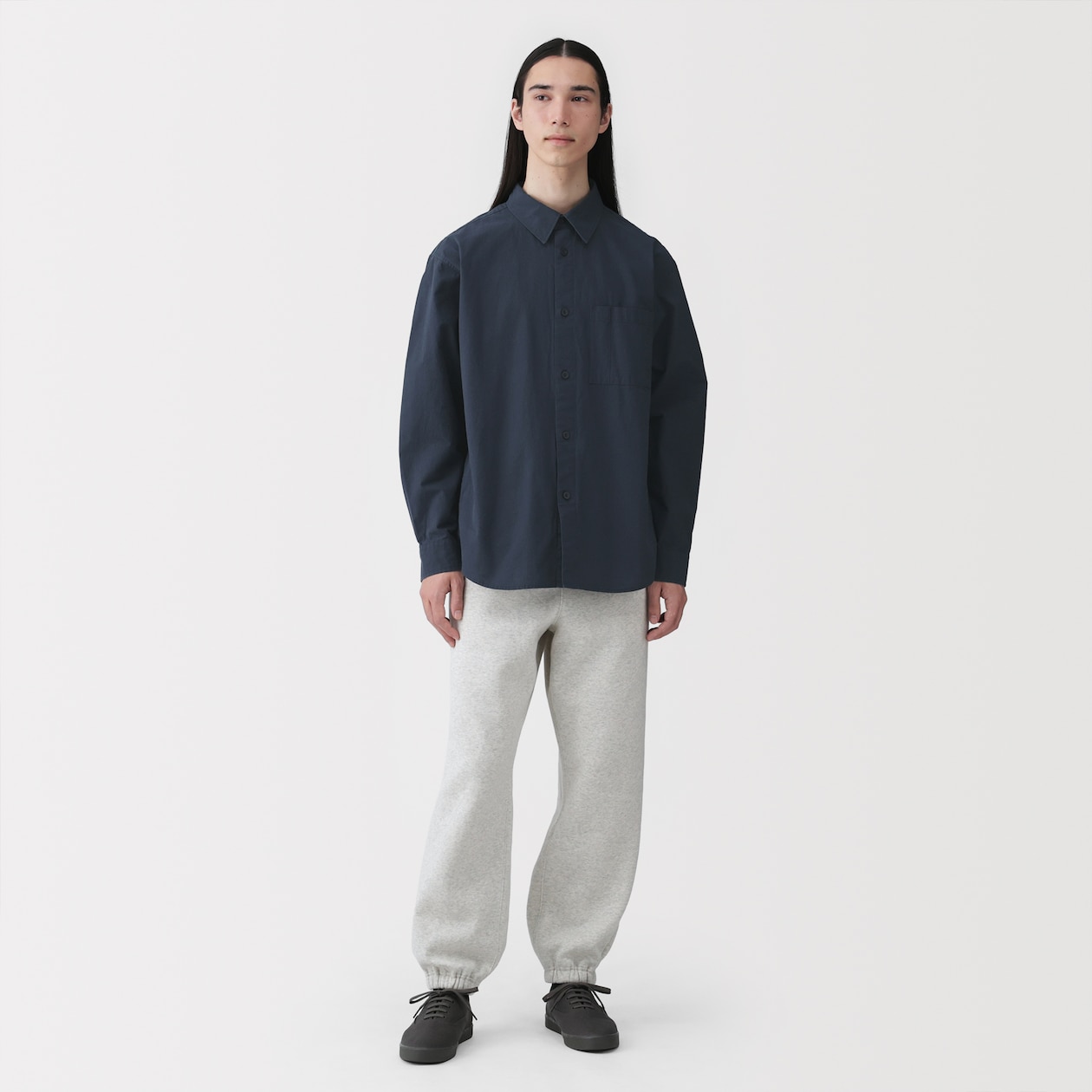 紳士　洗いざらしブロードオーバーシャツ