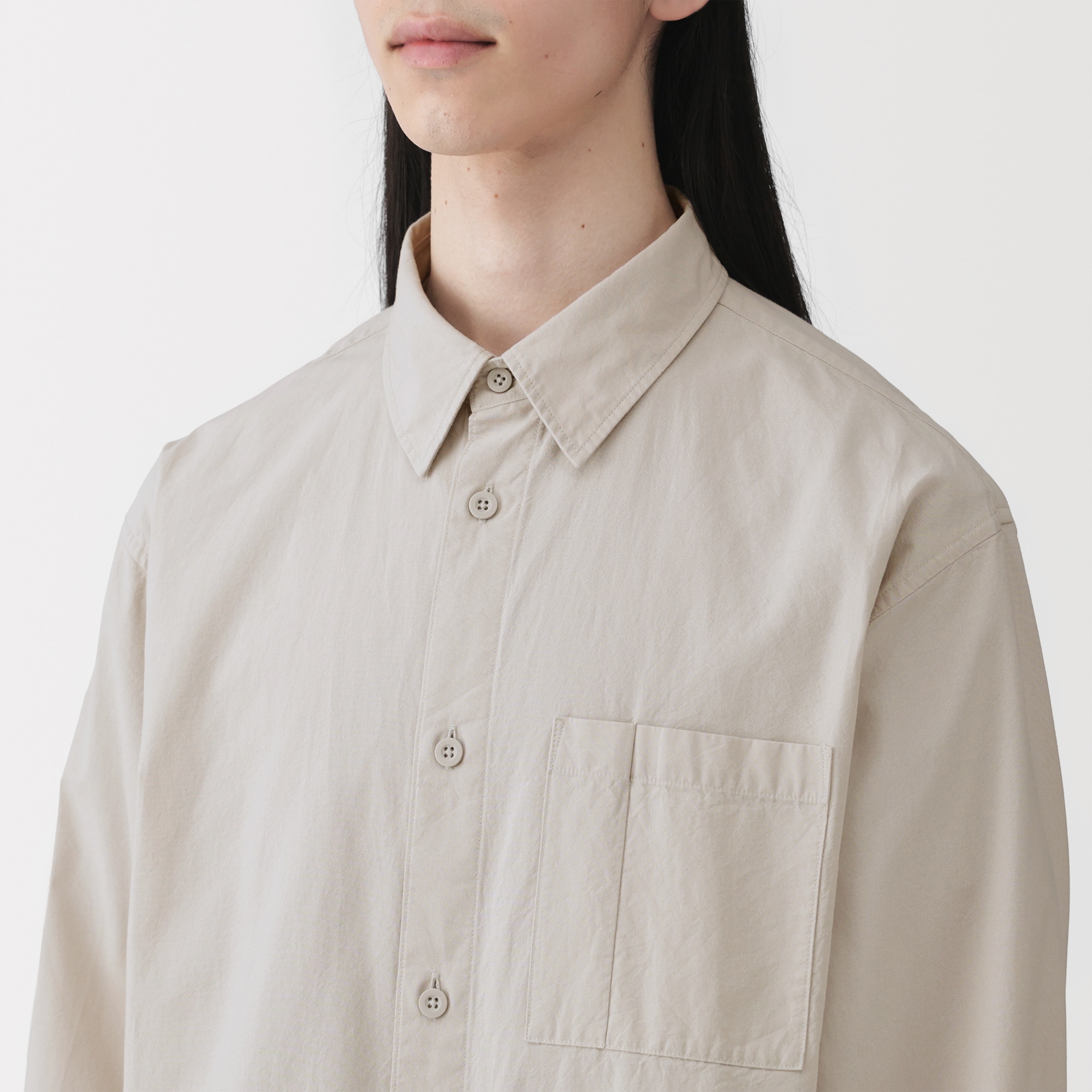 紳士 洗いざらしブロードオーバーシャツ | 無印良品