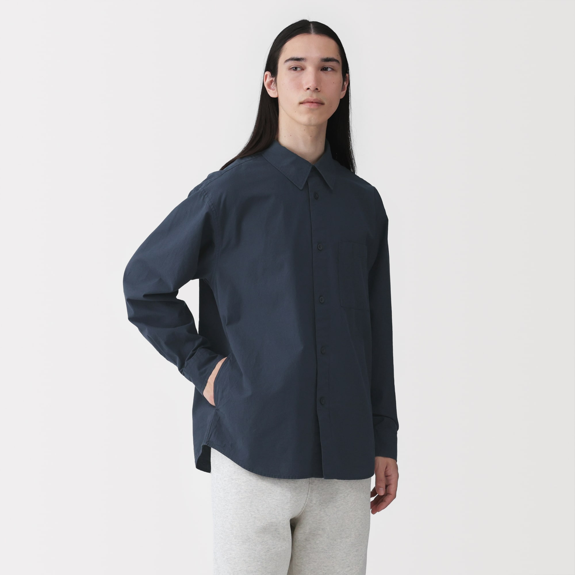 紳士 洗いざらしブロードオーバーシャツ | 無印良品
