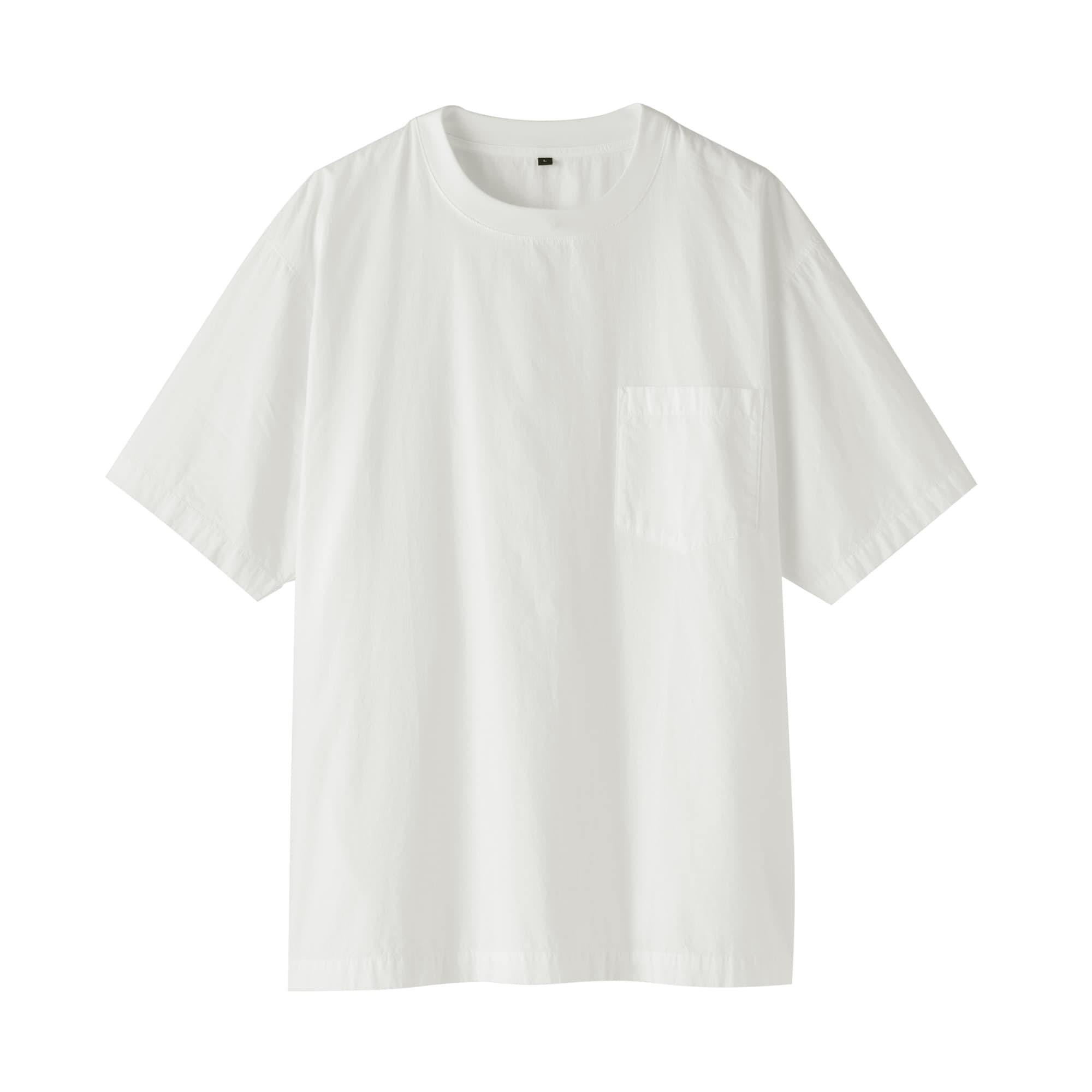 Honnete クルーネック布帛Tシャツ 紳士 涼感クルーネック半袖布帛Tシャツ | 無印良品
