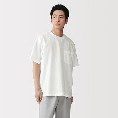 紳士　涼感クルーネック半袖布帛Ｔシャツ