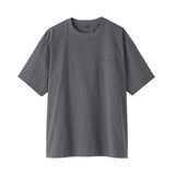 紳士　涼感クルーネック半袖布帛Ｔシャツ