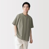 紳士　涼感クルーネック半袖布帛Ｔシャツ