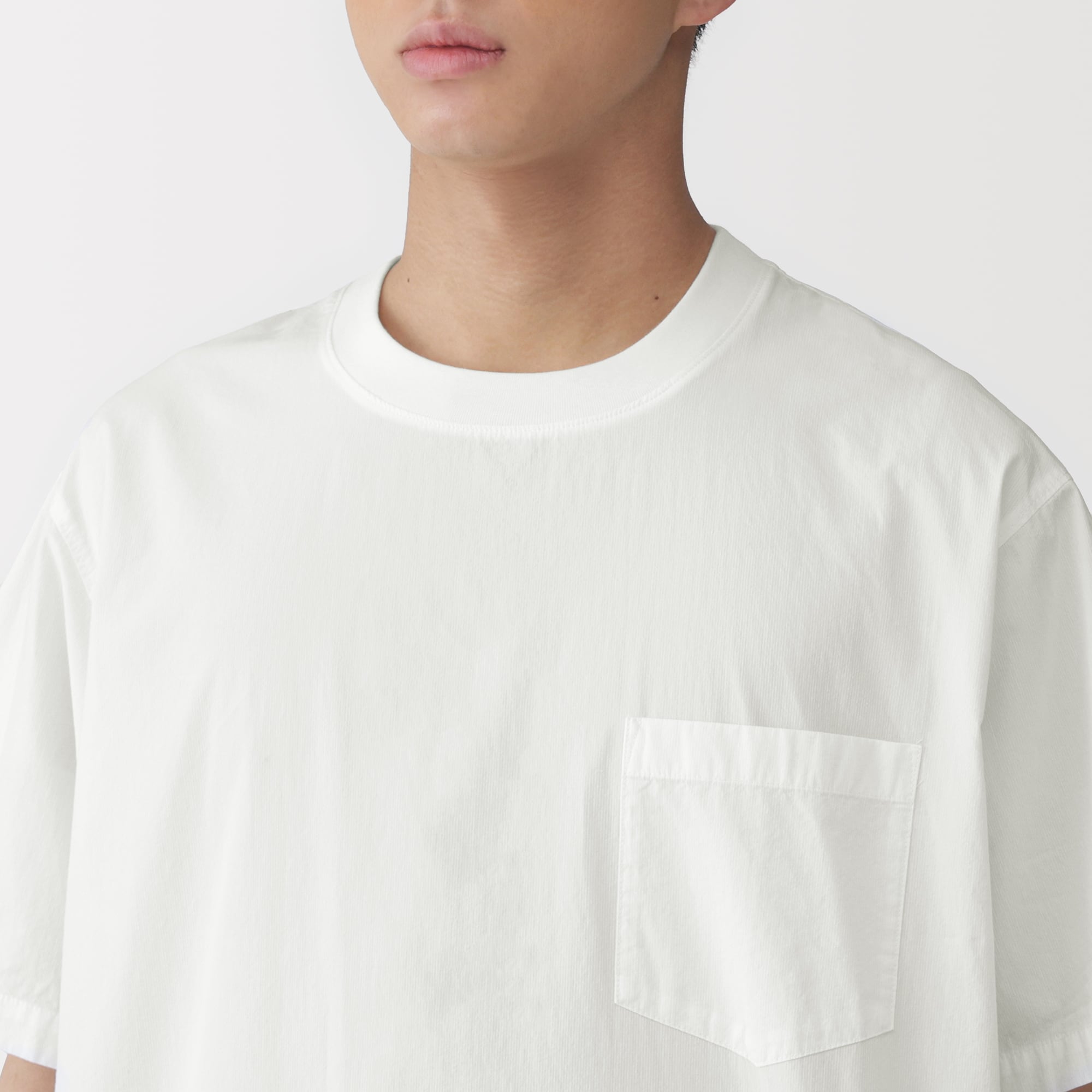 紳士 涼感クルーネック半袖布帛Tシャツ | 無印良品