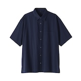 紳士　涼感半袖布帛シャツ