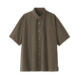 紳士　涼感半袖布帛シャツ