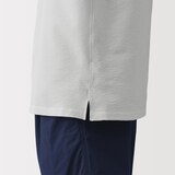 紳士　風を通すストレッチサッカーオープンカラー半袖シャツ