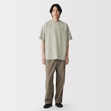 紳士　風を通す半袖布帛Ｔシャツ