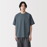 紳士　風を通す半袖布帛Ｔシャツ