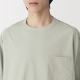 紳士　風を通す半袖布帛Ｔシャツ