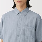 紳士　カポック混二重ガーゼ半袖シャツ（ＯＳ）