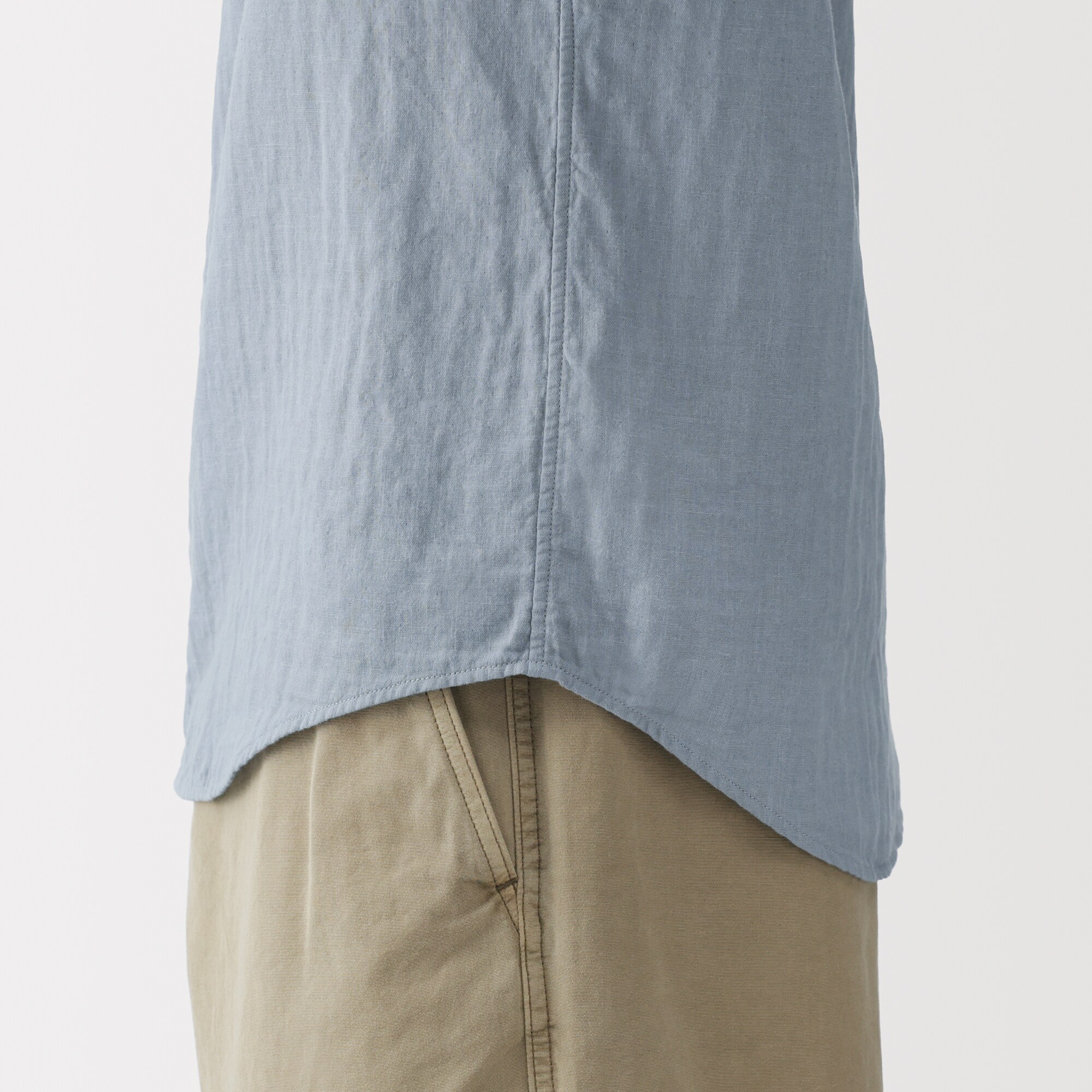 紳士　カポック混二重ガーゼ半袖シャツ（ＯＳ）