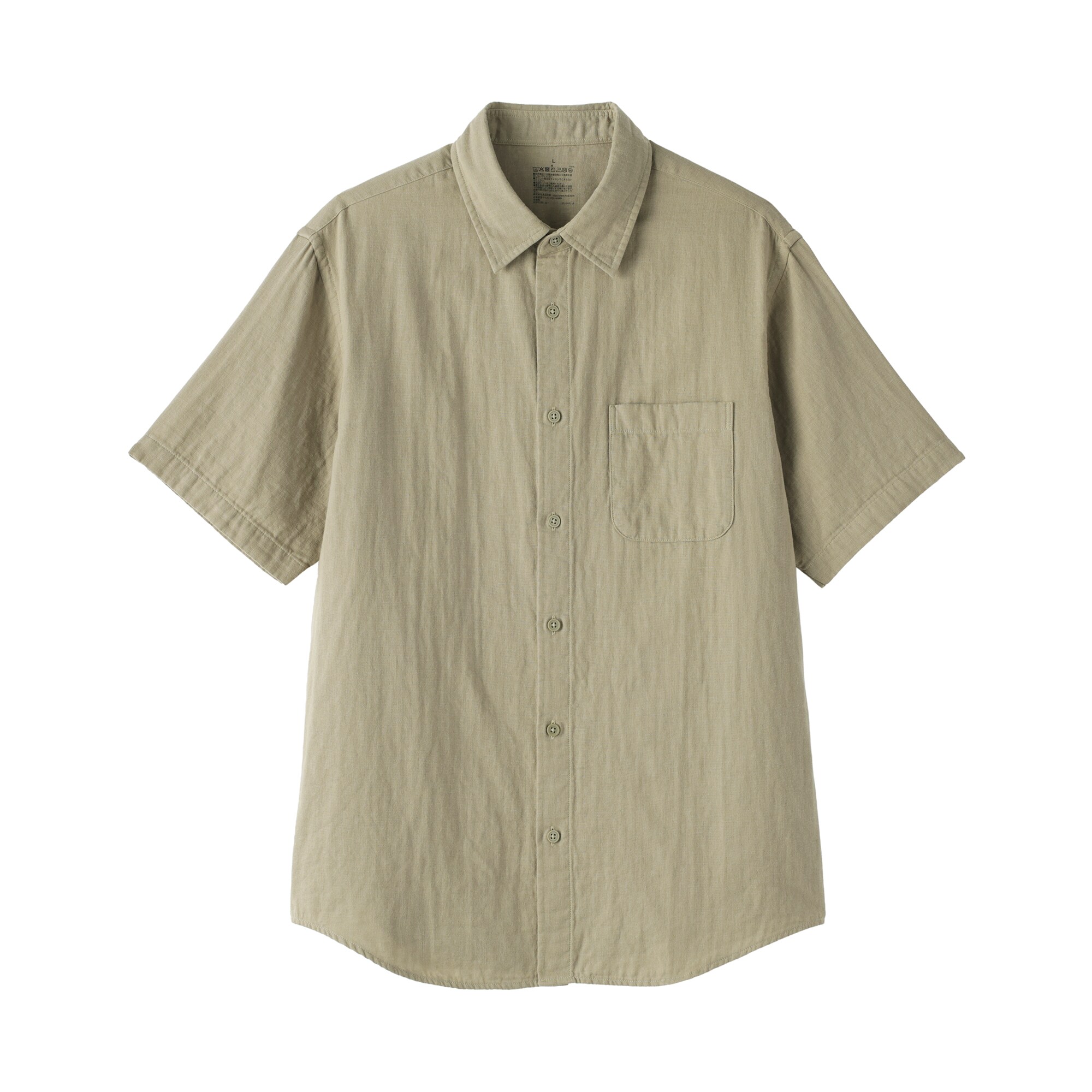 紳士　カポック混二重ガーゼ半袖シャツ（ＯＳ）