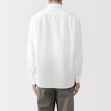 紳士　風を通すストレッチサッカー長袖シャツ