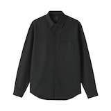 紳士　風を通すストレッチサッカー長袖シャツ