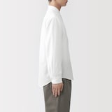 紳士　風を通すストレッチサッカー長袖シャツ