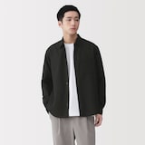 紳士　風を通すストレッチサッカー長袖シャツ