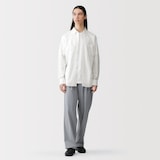 紳士　洗いざらしブロード長袖シャツ