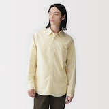 紳士　洗いざらしブロード長袖シャツ