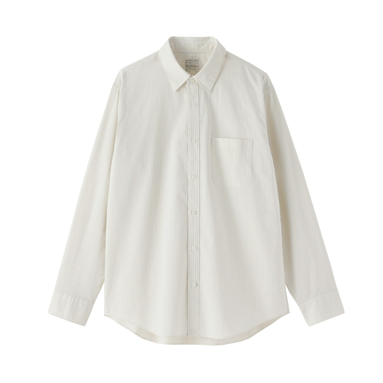 紳士　洗いざらしブロード長袖シャツ