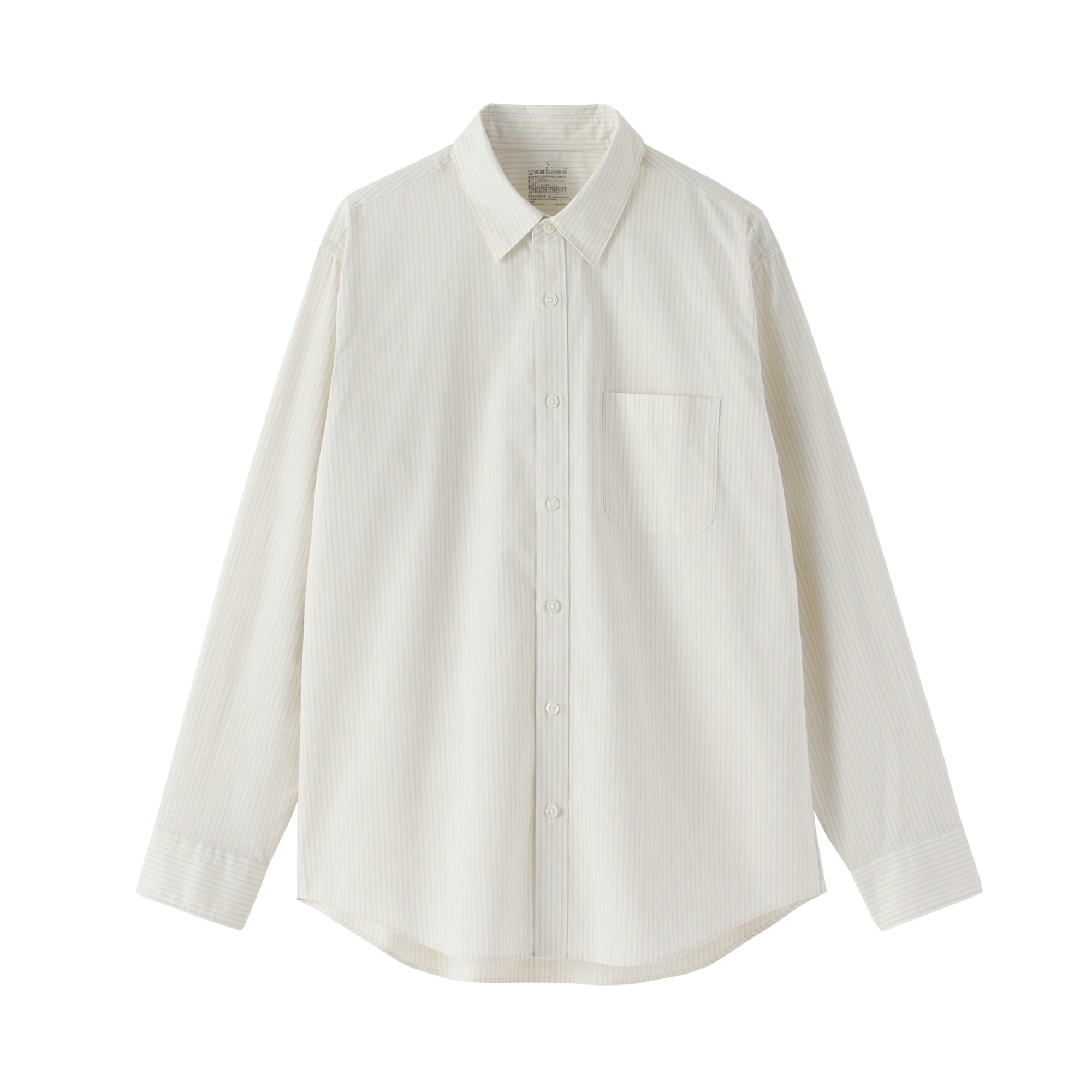 紳士　洗いざらしブロード長袖シャツ