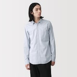 紳士　洗いざらしブロード長袖シャツ