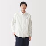 紳士　洗いざらしオックスボタンダウン長袖シャツ