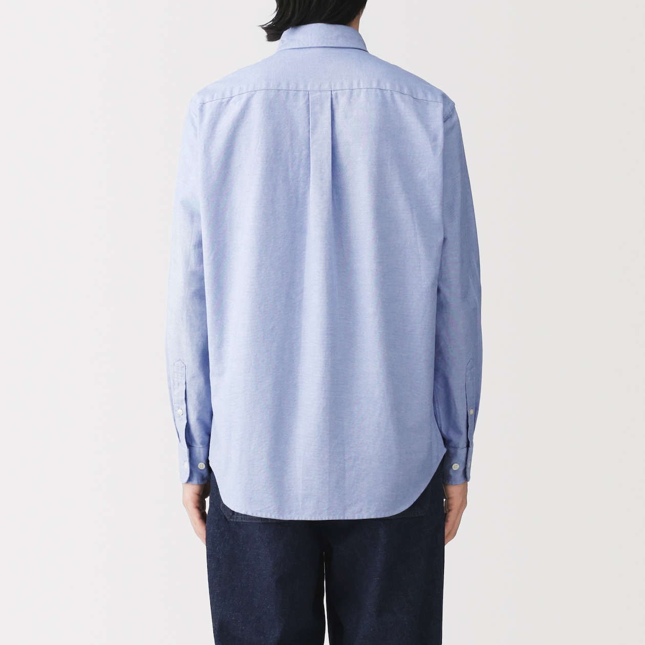 紳士　洗いざらしオックスボタンダウン長袖シャツ