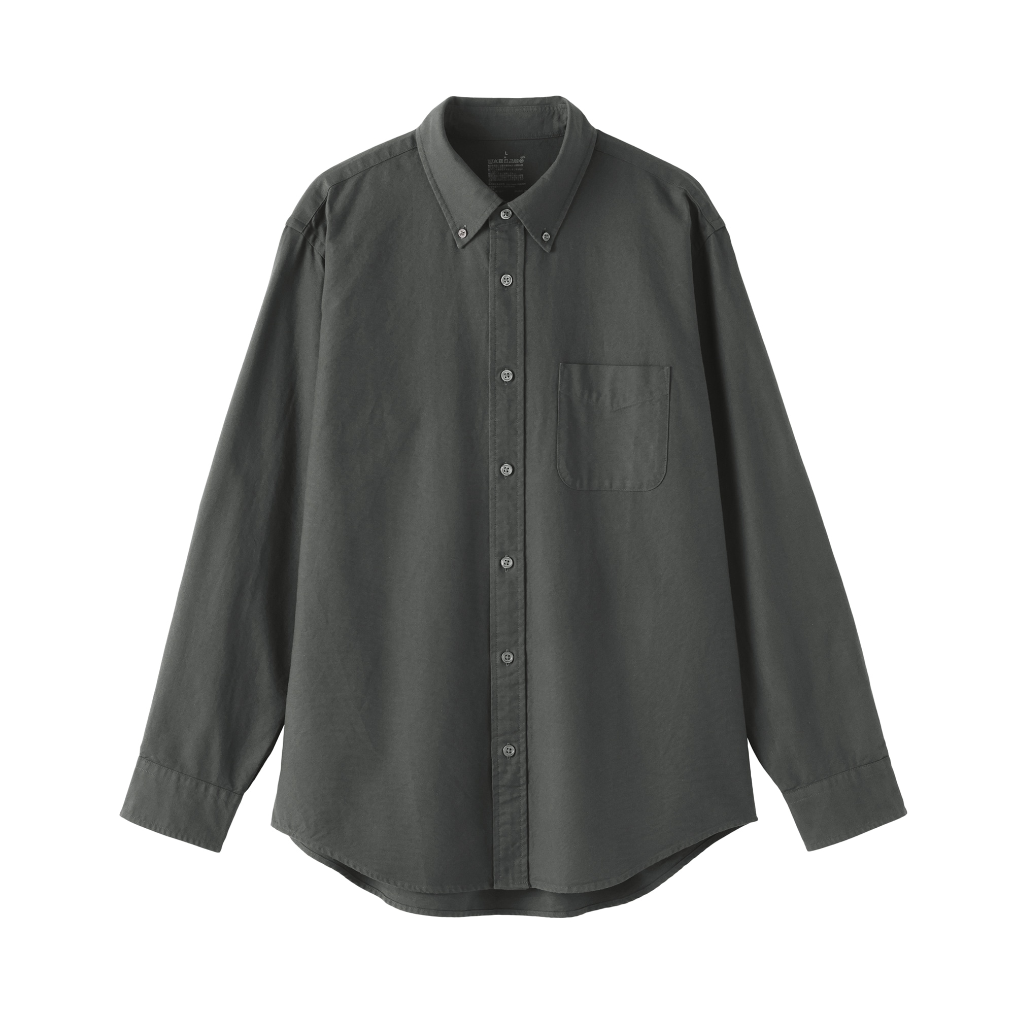 紳士　洗いざらしオックスボタンダウン長袖シャツ