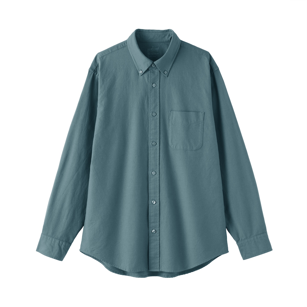 紳士　洗いざらしオックスボタンダウン長袖シャツ