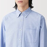 紳士　洗いざらしオックスボタンダウン長袖シャツ