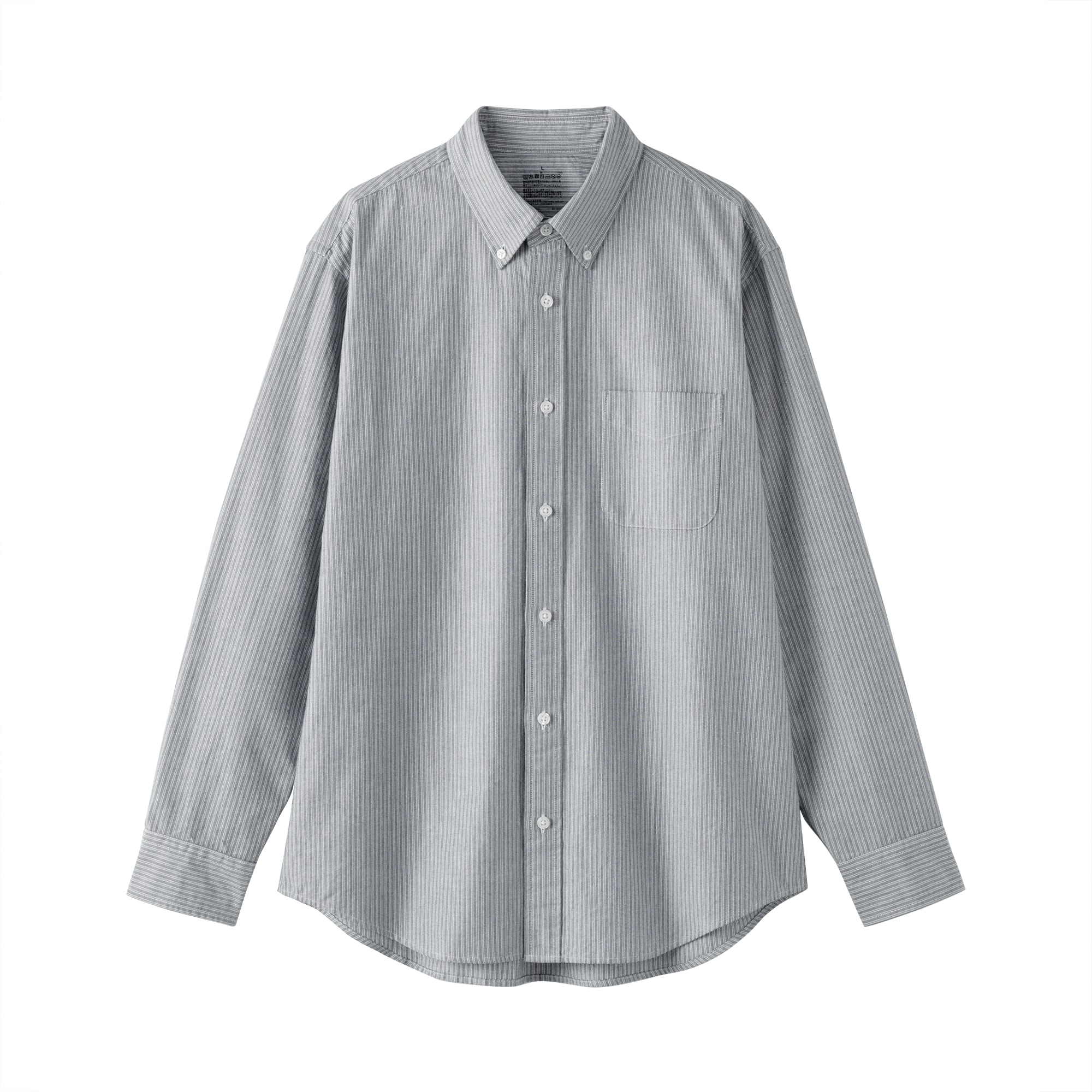 紳士　洗いざらしオックスボタンダウン長袖シャツ