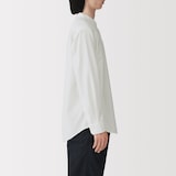 紳士　洗いざらしオックススタンドカラー長袖シャツ