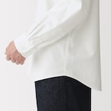 紳士　洗いざらしオックススタンドカラー長袖シャツ