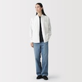 紳士　洗いざらしオックススタンドカラー長袖シャツ