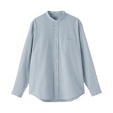 紳士　洗いざらしオックススタンドカラー長袖シャツ
