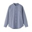 紳士　洗いざらしオックススタンドカラー長袖シャツ