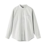 紳士　洗いざらしオックススタンドカラー長袖シャツ