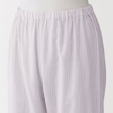 婦人　脇に縫い目のない　薄手ガーゼ五分袖パジャマ