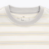 ベビー　あたまするっと　綿天竺編みクルーネック半袖Ｔシャツ　ボーダー