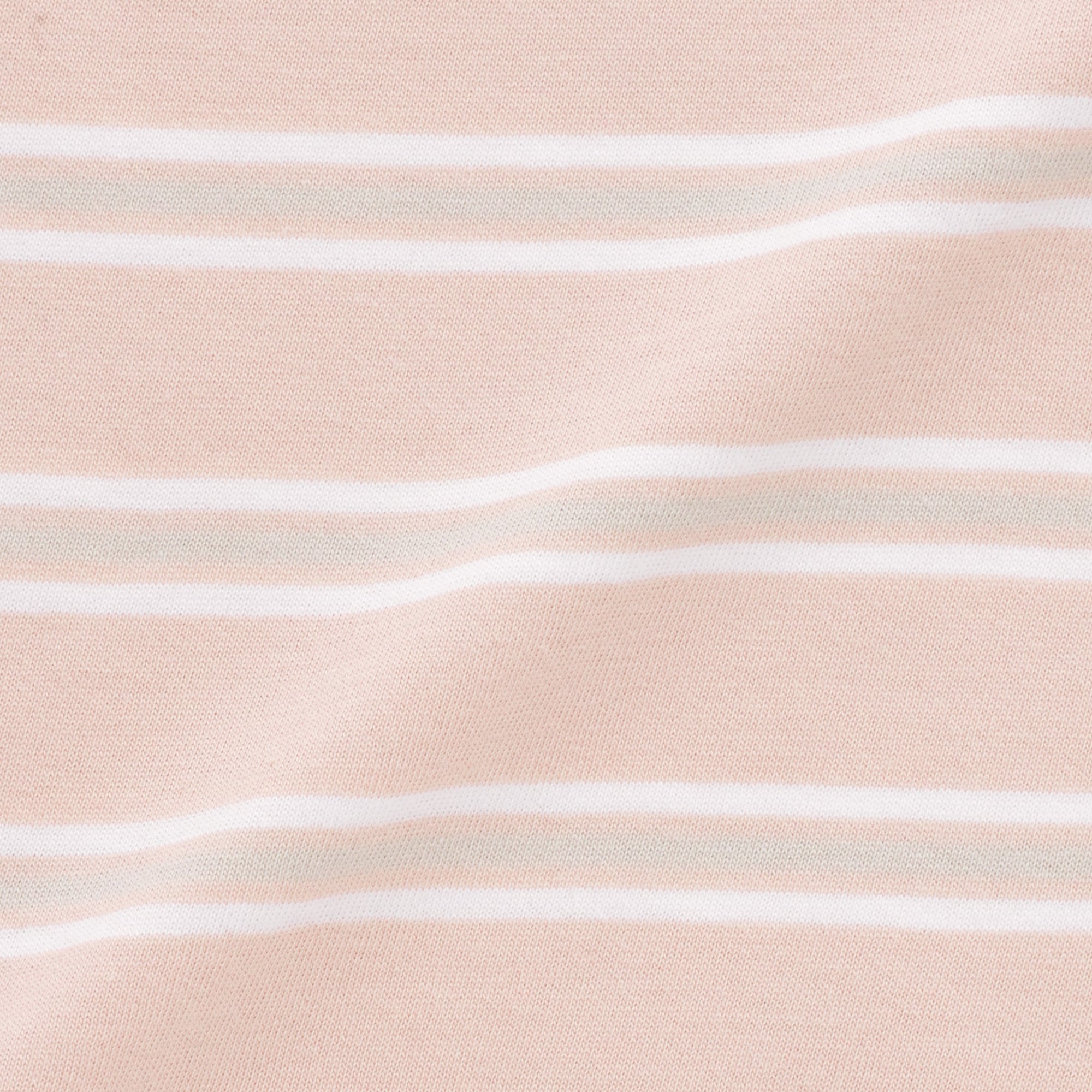 ベビー　あたまするっと　綿天竺編みクルーネック半袖Ｔシャツ　ボーダー