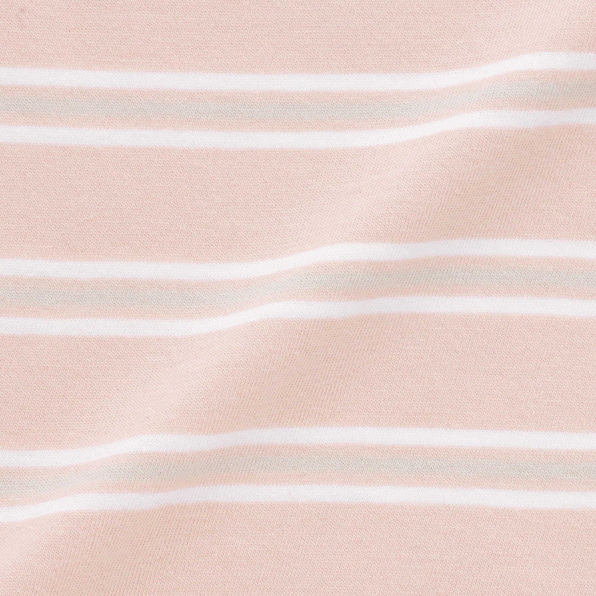 ベビー　あたまするっと　綿天竺編みクルーネック半袖Ｔシャツ　ボーダー