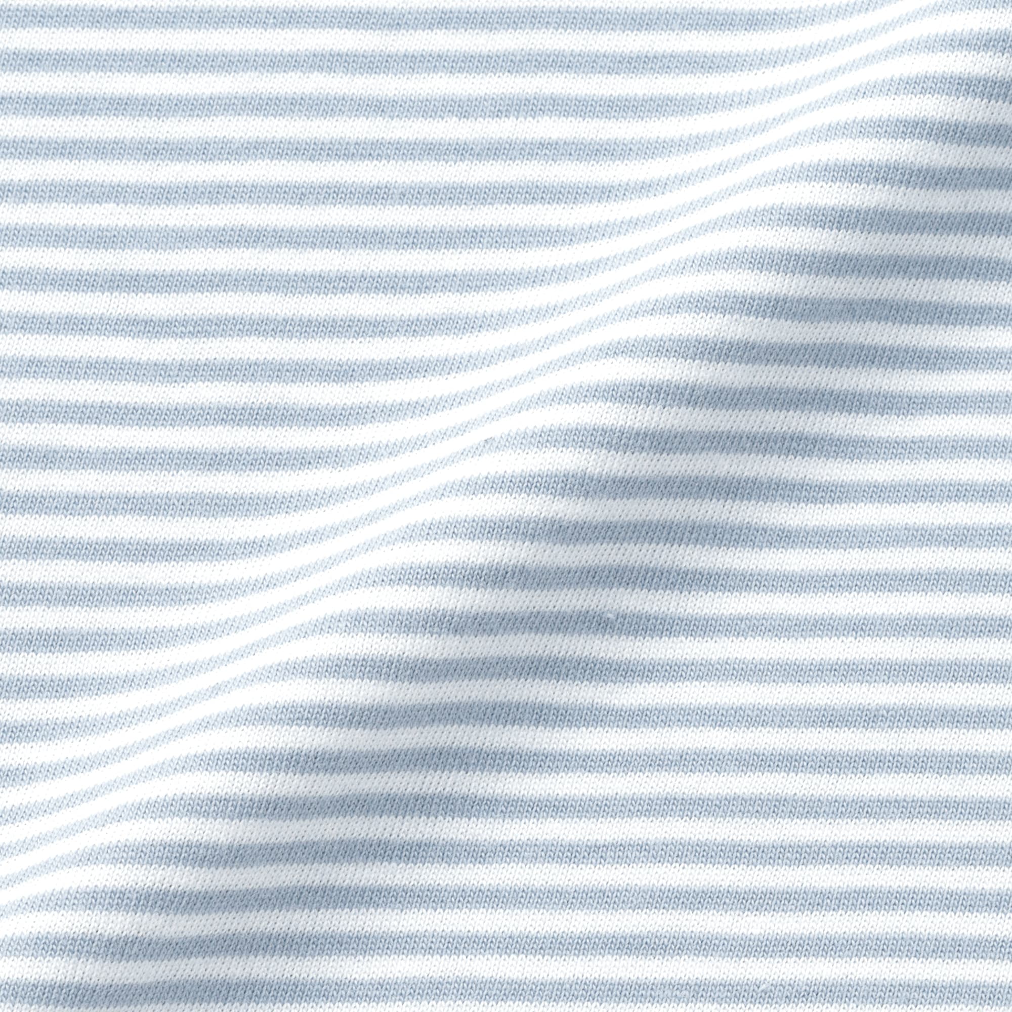 ベビー　あたまするっと　綿天竺編みクルーネック半袖Ｔシャツ　ボーダー