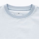 ベビー　あたまするっと　綿天竺編みクルーネック半袖Ｔシャツ　ボーダー