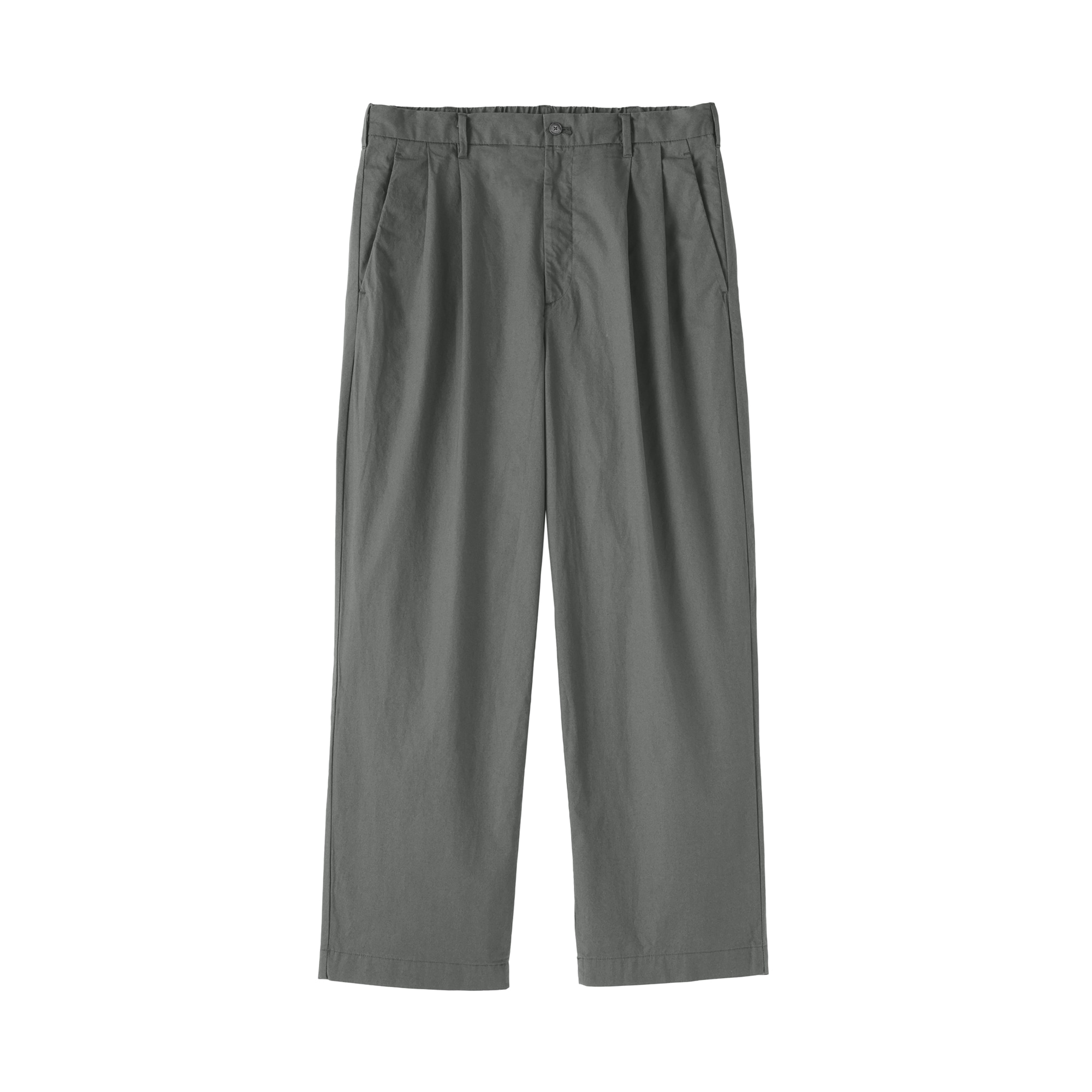 紳士　涼感　タックストレートパンツ